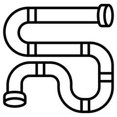 pipe icon Thin line vector design