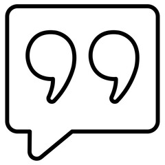 Quote icon Thin line vector design