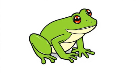 Frog on white background, Frog isolated, Frog vector, Frog illustration, Frog clipart, Frog icon, Green frog, Tree frog, Bullfrog, Frog drawing, Frog silhouette, Frog outline, Frog graphic, Realistic 