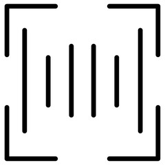 Scan barcode icon Thin line vector design