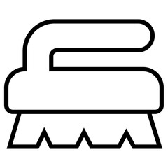 Scrubbing brush icon Thin line vector design