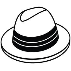 silhouette hat mockup on white background 