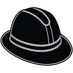 silhouette hat mockup on white background 