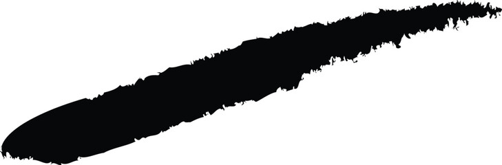 abstract black hand drawn line brush stroke vector illustration.