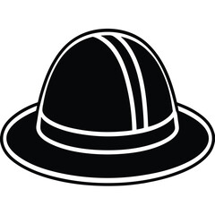 silhouette hat mockup on white background 