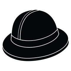 silhouette hat mockup on white background 