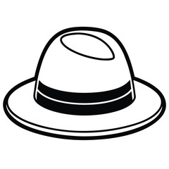 silhouette hat mockup on white background 