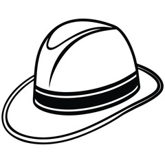 silhouette hat mockup on white background 