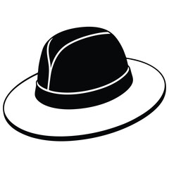 silhouette hat mockup on white background 