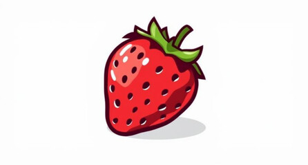 strawberry on white background