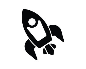 Startup Rocket Launch Icon for Innovation and Growth Concept