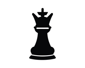 Strategic Chess King Solid Icon for Leadership and Business Planning