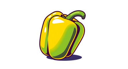 Bell pepper icon, Bell pepper vector, Bell pepper illustration, Red bell pepper, Green bell pepper, Yellow bell pepper, Fresh bell pepper, Whole bell pepper, Sliced bell pepper, Capsicum icon, Sweet p