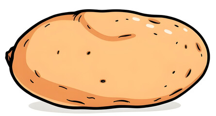 Potato icon, Potato vector, Potato illustration, Whole potato, Sliced potato, Raw potato, Brown potato, Cartoon potato, Realistic potato, Flat potato icon, Minimal potato design, Potato clipart, Veget