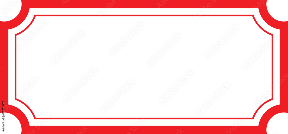 Canvas Prints abstract red decoration frame border vector illustration.