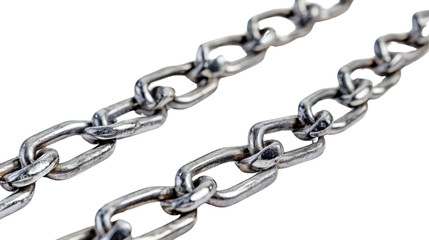 Fototapeta premium metal chain isolated on white background