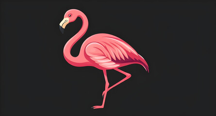 Flamingo icon, Flamingo vector, Tropical bird, Pink flamingo, Flamingo silhouette, Flamingo outline, Standing flamingo, One-legged bird, Flamingo cartoon, Cute flamingo, Elegant bird, Flamingo clipart