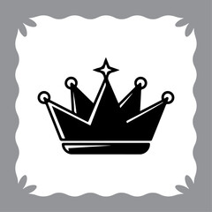 Golden Crown Icon Set with Royal and Justice Symbols on White Background