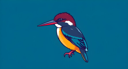 Kingfisher icon, Kingfisher vector, Bird icon, Colorful bird, Exotic bird, River bird, Kingfisher perched, Kingfisher flying, Kingfisher silhouette, Kingfisher outline, Blue kingfisher, Vibrant bird i