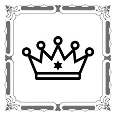 Golden royal crown vector illustration with luxury and decorative design elements