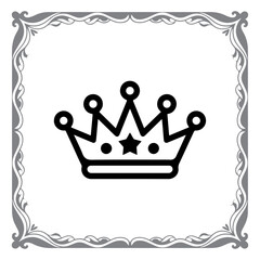 Royal Crown with Nautical Theme on White Background