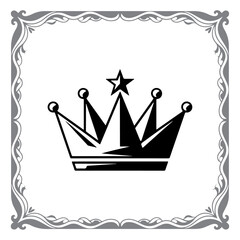 Royal Crown with Nautical Theme on White Background