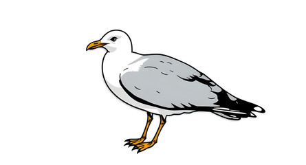 Obraz premium Seagull icon, Seagull vector, Bird icon, Sea bird icon, Flying seagull, Coastal bird, Ocean bird, Beach bird icon, Seagull silhouette, Seagull outline, Flat seagull icon, Minimal seagull icon, Seagull