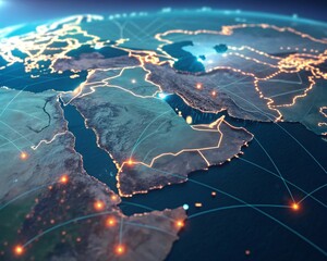 Middle East Digital Map: Global Connectivity & Tech Network