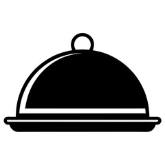 Obraz premium restaurant cloche isolated on white background