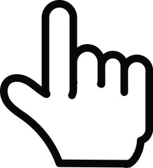 vector icon of a hand vector illustration black  and  white  icon design