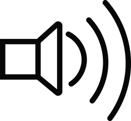 speaker icon on metal internet button  vector illustration black and white color  line art icon design
