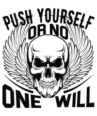 Powerful Skull with Wings Illustration - Inner Strength & Self-Motivation Art
