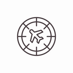 avionics radar display icon sign vector