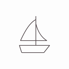 basic sailboat boat icon sign vector
