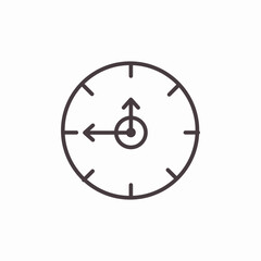 clock time travel icon sign vector