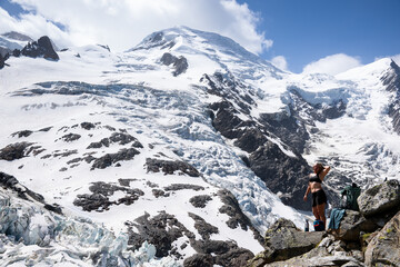 Glaciers of Le Mont Blanc in the French Alps