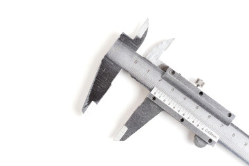 Vernier caliper isolated on white background.