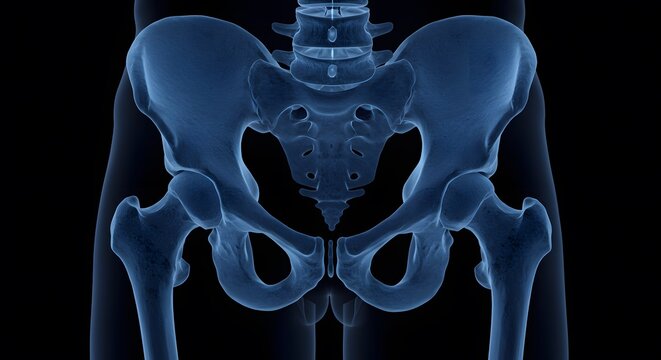 Human Hip Bone Anatomy: Detailed 3D Model