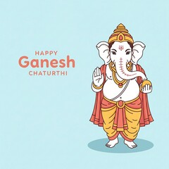 Happy ganesh chaturthi illustration festive lord ganesha