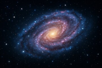 Spiral Galaxy in Deep Space - space background