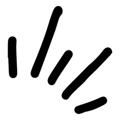  Minimalist black brush strokes in abstract style, transparent background