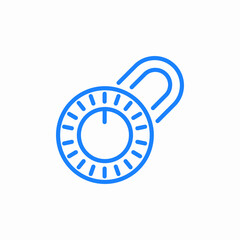 round padlock icon sign vector