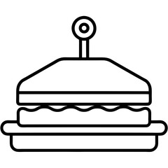 Fototapeta premium sandwich-press-icon-on-white-background