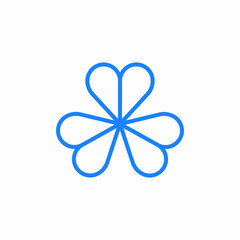 simple flower drawing icon sign vector