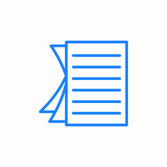 stacked document icon sign vector