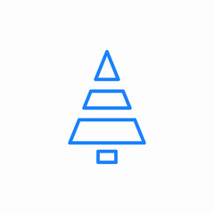 stacked tree icon sign vector