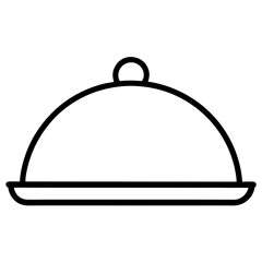 Obraz premium restaurant cloche icon on white background