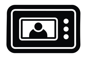 video call interface vector icon