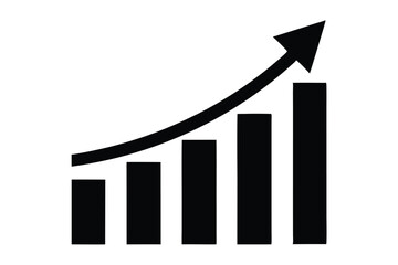 business graph with arrow