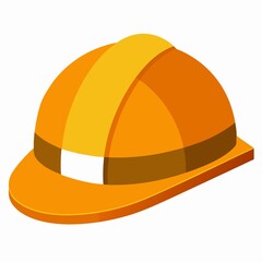 Construction safety helmet head protection equipment on white background